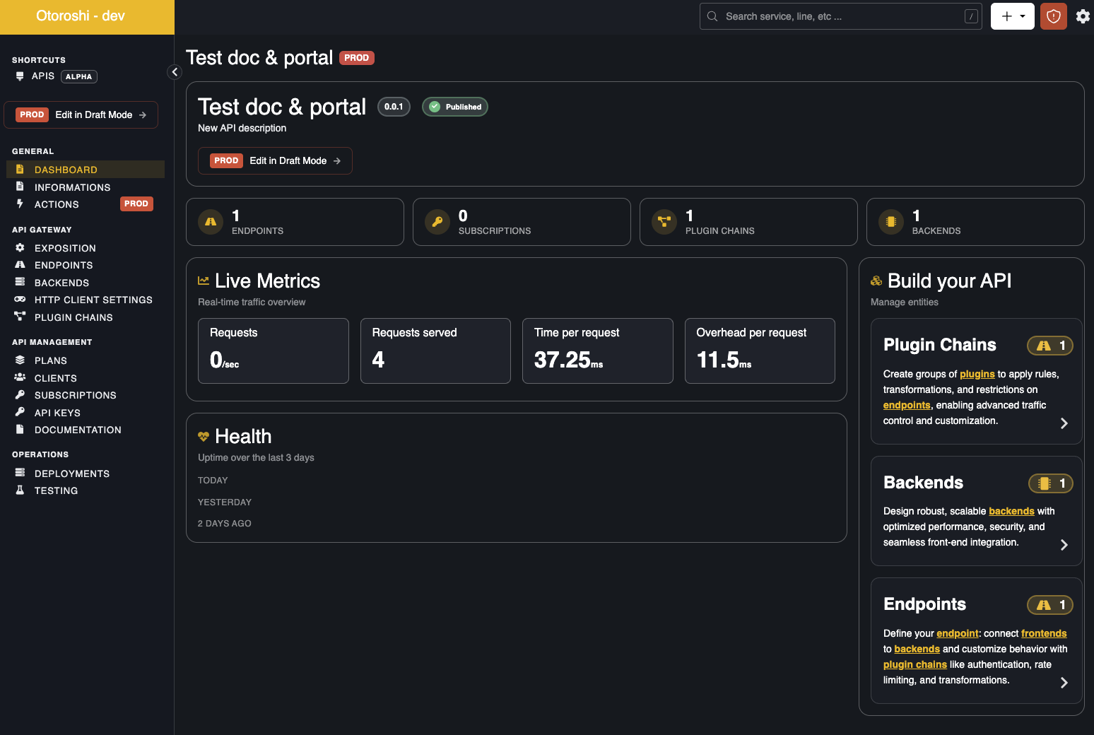 New API editor